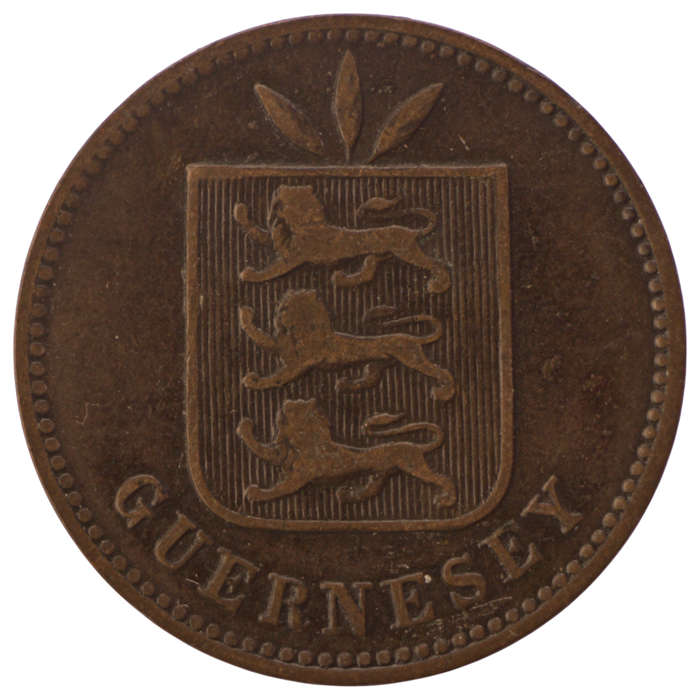 1906 Guernsey Bronze 4 Doubles, 52k Minted KM#5