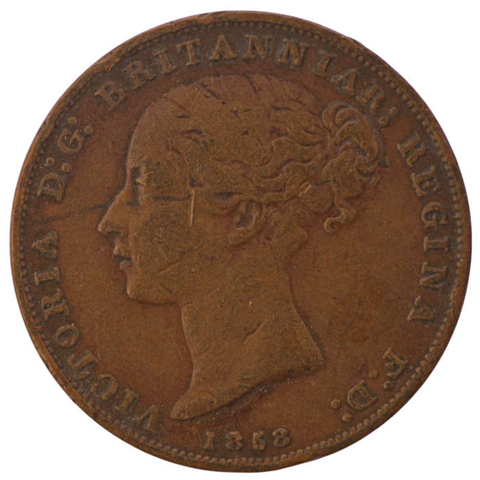 1858 Jersey (British Crown dependencies) 173K Minted Copper 126 Shilling KM#2