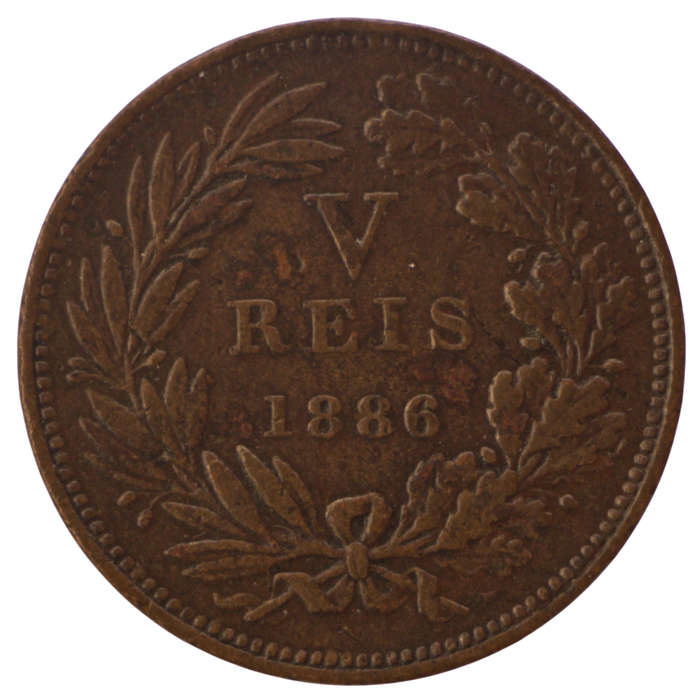 1886 Portugal 5 Reis