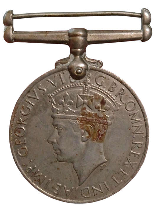 1939-1945 South Africa Full Size War Medal without Ribbon, Rim numbered #N17477 "E. Ranyawa" 36mm