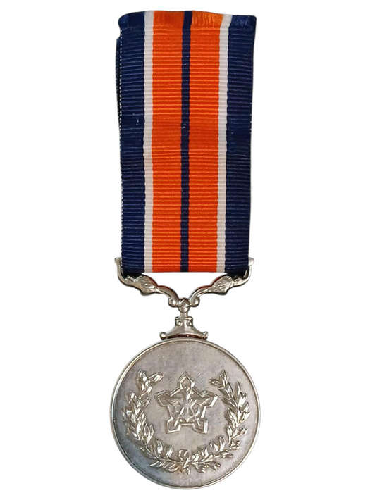 1989 South Africa Full Size General Service Medal with Ribbon, Type 1 Uniface Suspender, Issued to #