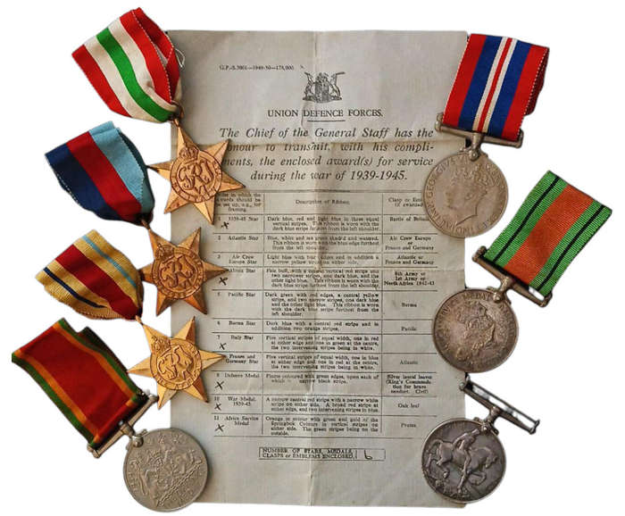 WWI and WWII L Phillips #233486 Medal Lot