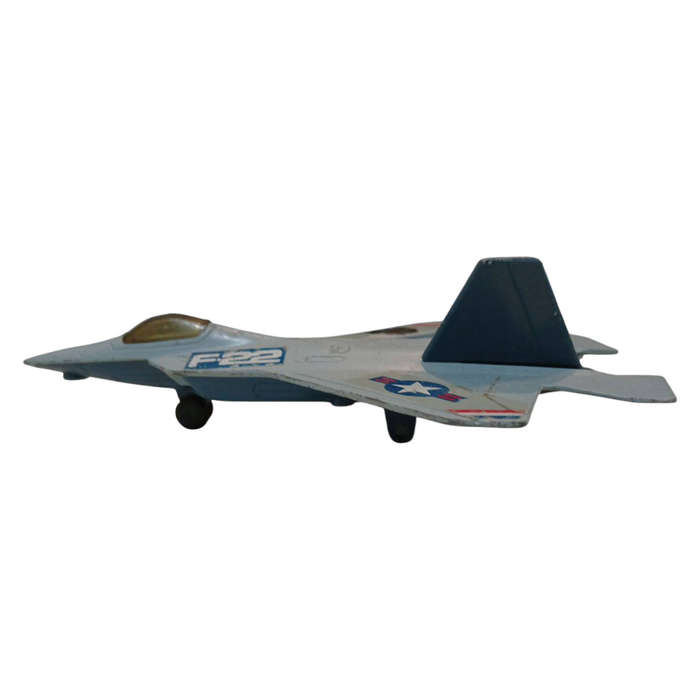 R0 Start-HUGE Car Collection Sale - Vintage 1992 Tootsie Toy F-22 Raptor Us Air Force 15x10x4cm