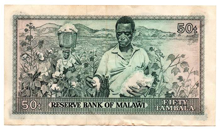 1981 Malawi Replacement 50 Tambala Pick#13c "X/X"