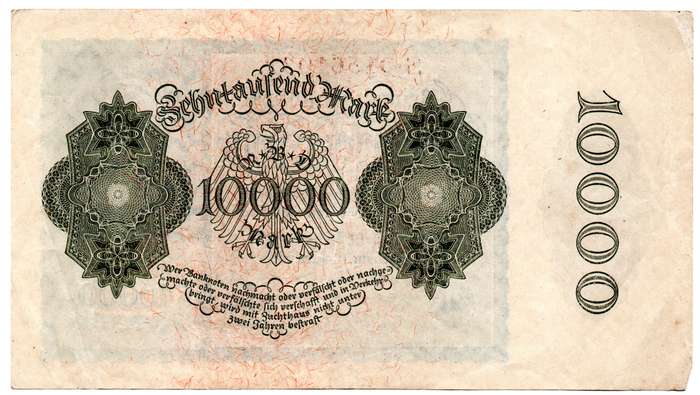 1922 German Berlin Reichsbanknote 10 000 Mark, Pair of Serial Number Varities Pick#72