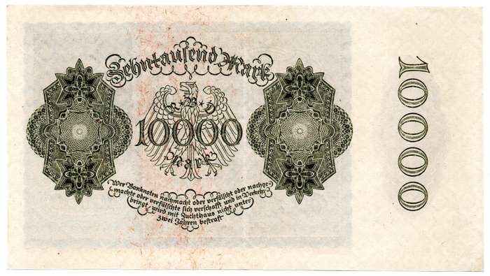 1922 German Berlin Reichsbanknote 10 000 Mark, Pair of Serial Number Varities Pick#72