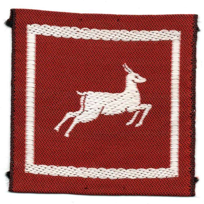 1970s1980s South Africa Vintage Leaping Antelope Cloth Badge  55 × 55 mm