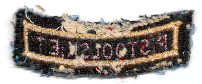 South Africa woven cloth proficiency badge "Pistoolskiet" 70 × 23 mm