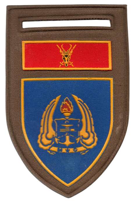 South African SADF Gymnasium Epaulette Slide Badge  Physical Training Corps  110 × 72 mm
