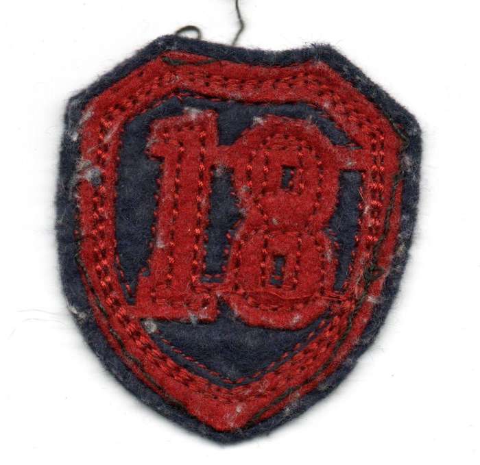 Unknown Date 18 Shield Cloth Patch 48 × 54 mm
