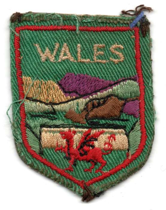 United Kingdom Wales Cloth Flash 44mm x 59mm