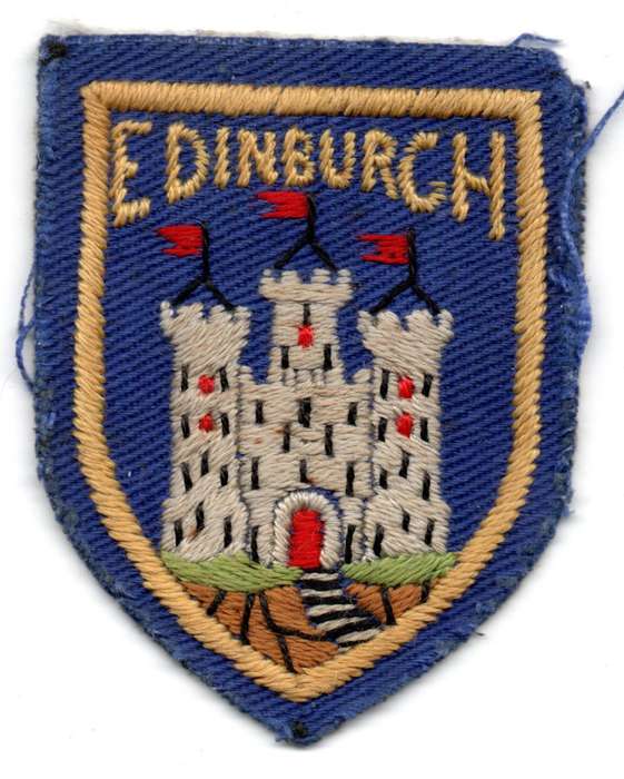 United Kingdom Edinburg Castle Cloth Patch 49mm x 63mm