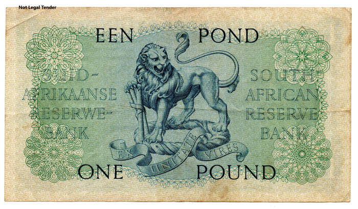 1957 South Africa MH De Kock Type 11 Third Issue 1 Pound