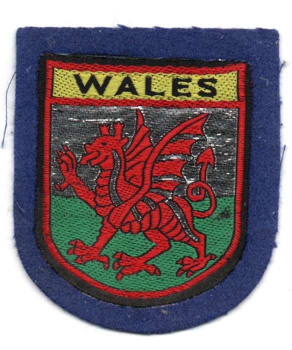 Wales Coat of Arms Cloth Patch 62mm x 70mm