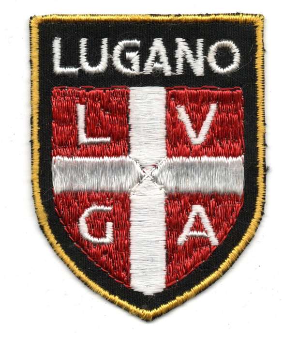 Lugano Switzerland Coat of Arms Material Patch 50mm x 65mm