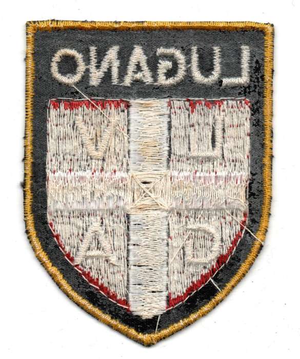 Lugano Switzerland Coat of Arms Material Patch 50mm x 65mm