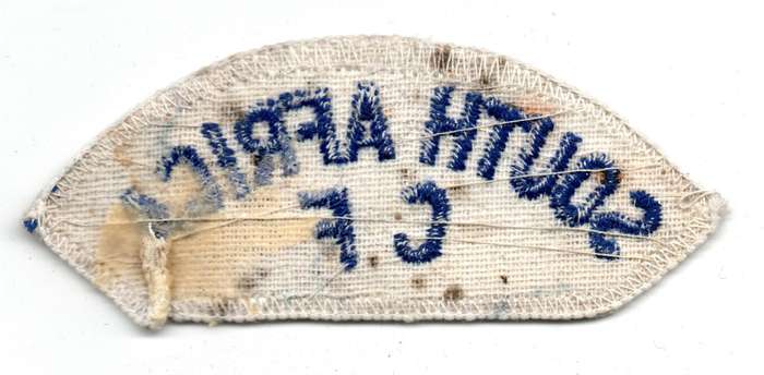 South African Navy Citizen Force Cloth Shoulder titles (pair) 35mm x 87mm