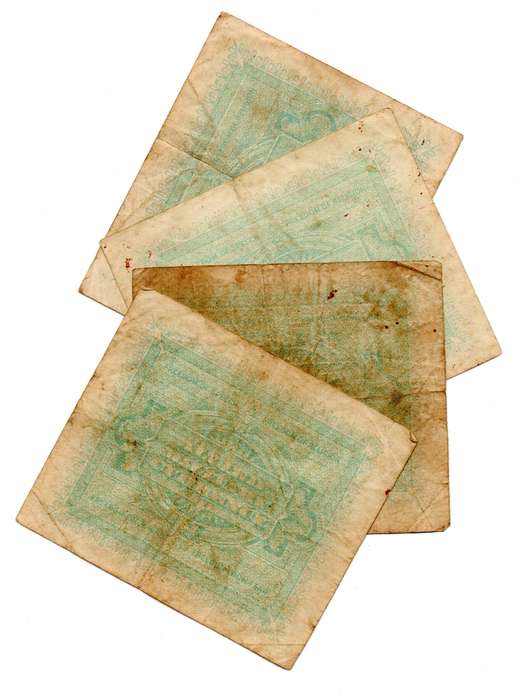 1943 Italy Allied Military Currency Lot: 1, 2, 5, and 10 Lire circulated