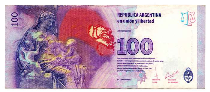 2012 Argentina 100 Pesos Commemorative Issue 100 Pesos Pick#358