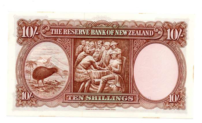 1940-67 Reserve Bank of New Zealand R. N. Flemming, 10 Shilling Pick#158