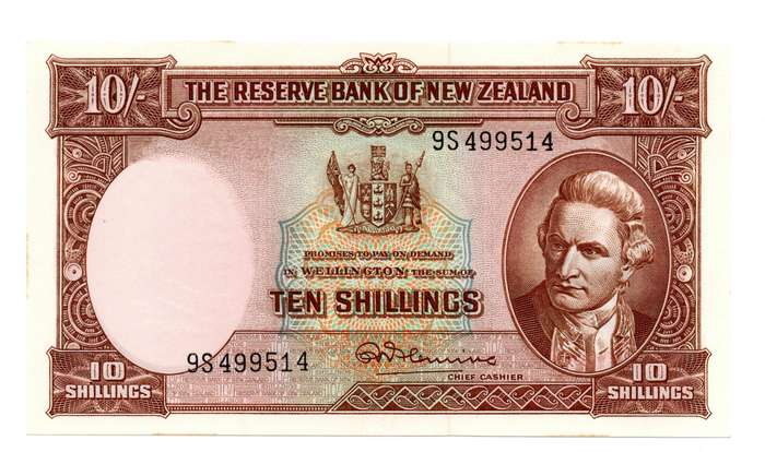 1940-67 Reserve Bank of New Zealand R. N. Flemming, 10 Shilling Pick#158