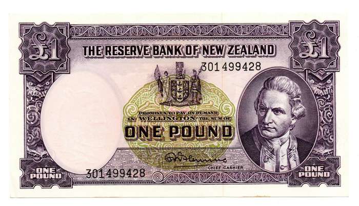 1940-67 Reserve Bank of New Zealand R. N. Flemming, 1 Pound Pick#159
