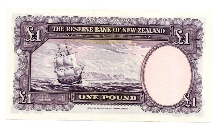 1940-67 Reserve Bank of New Zealand R. N. Flemming, 1 Pound Pick#159
