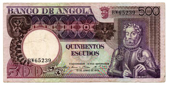 1973 Angola 500 Escudos Pick#107, creasing