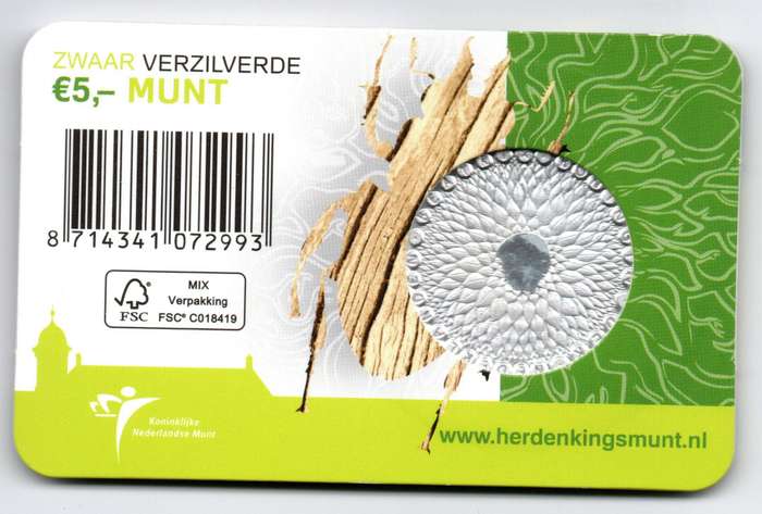 2011 Netherlands Commemorative 5 Euro WWF Anniversary 250k Minted KM#305