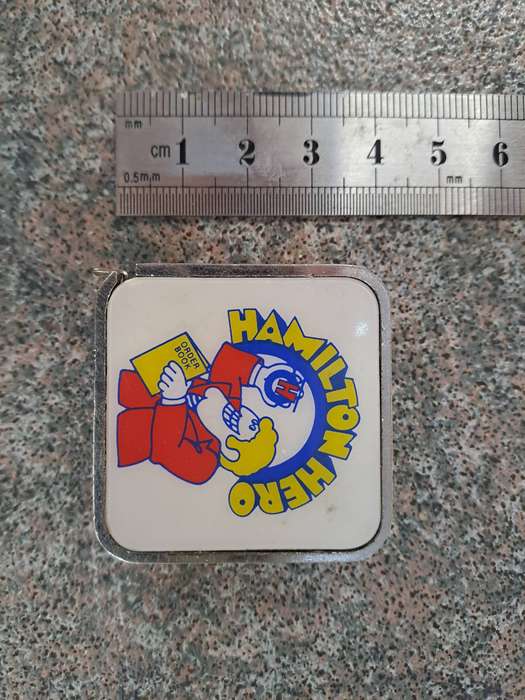 Vintage Hamilton Hero pocket measuring tape made by Barlow in the USA tape is in Inches