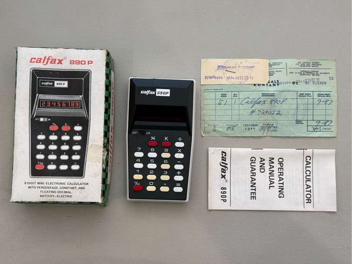 Vintage Calfax 890P Calculator circa 1970s