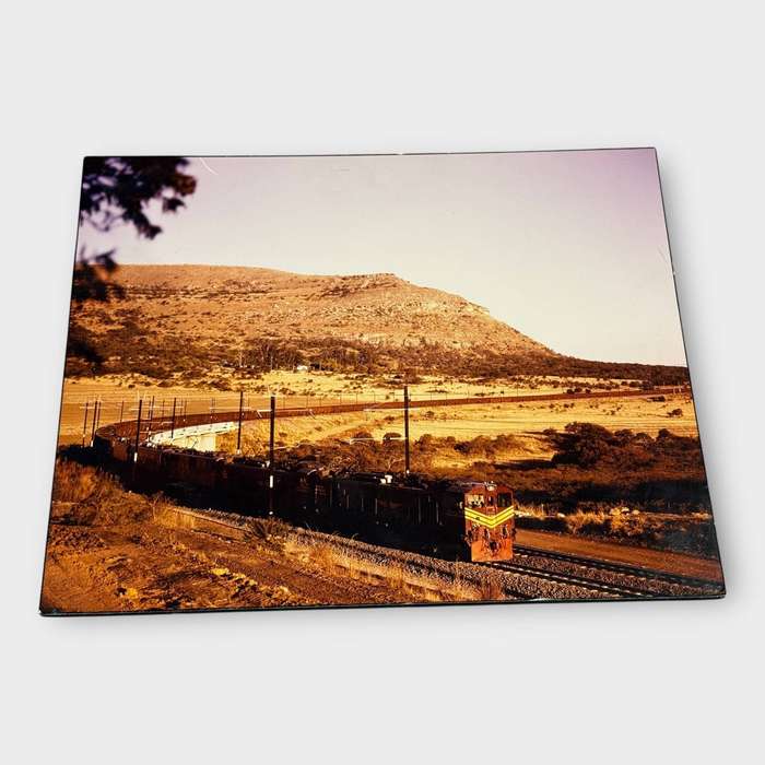 Large Mounted On Wood South African Railways Train Photograph (49cm x 39cm)