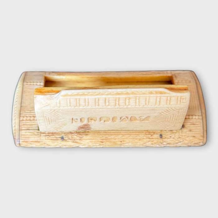 French Carved Bone Snuff Box, c. 1820 to 1860