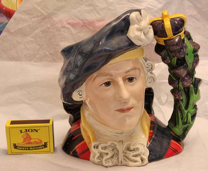 "BONNIE PRINCE CHARLIE" D6858 ! Stunning-  Royal Doulton Character Jug LARGE, Scarce, gorgeous jug!