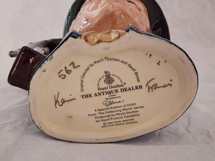 Royal Doulton LARGE Character Jug, RARE  "The ANTIQUE DEALER", D6807-majestic LIMITED 2,372/ 5,000