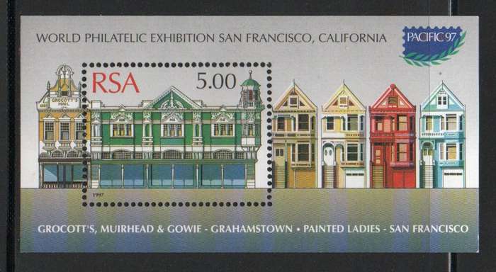 South Africa 1997 World Philatelic Exhibition San Francisco M/S umm. SACC 1031. Cat R60 (2023-25)