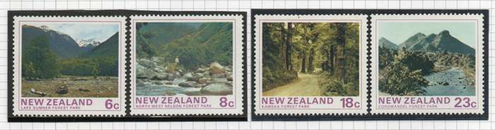 New Zealand 1975 Forest Park Scenes set of 4 unmounted mint. SG 1075-1078. Cat £2,25 (2018)