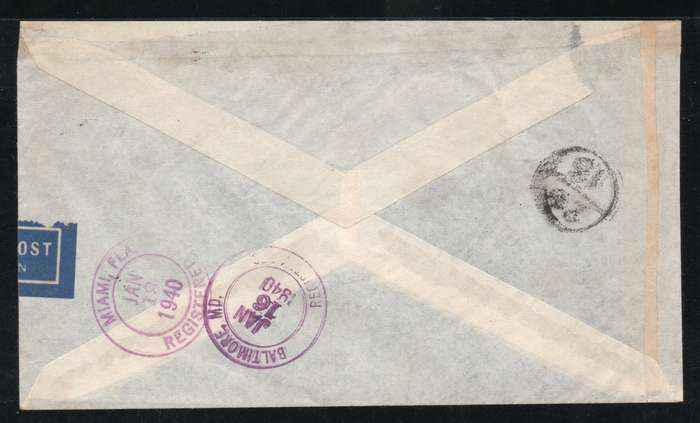 Germany 1939 Registered Air Mail cover from Koblenz to Buenos Aires Argentina. Taxed.
