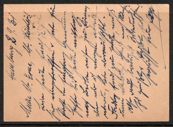 Germany 1931 Pre-Stamped Post Card from Hamburg to Bayern with interesting "LUFTPOST" special cancel