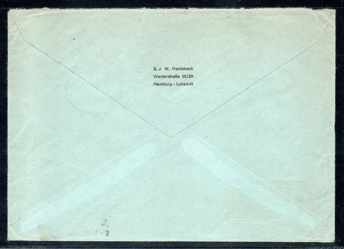 Germany 1938 Air Mail Cover Hamburg to Rio de Janeiro, Brazil. Scarce mixed franking.