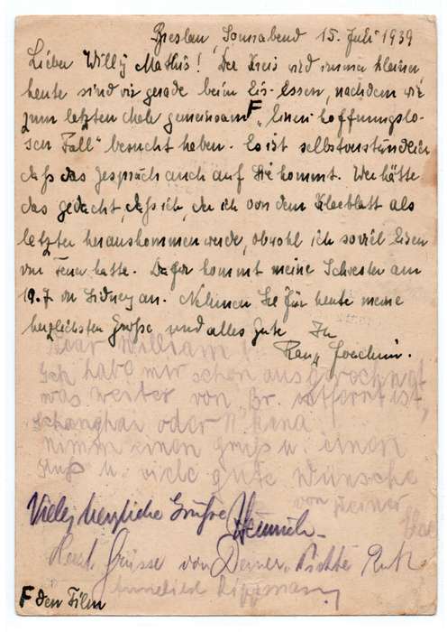 Germany 1939 Pre-Stamped Post Card with additional 10pf from Breslau to Northern Rhodesia.