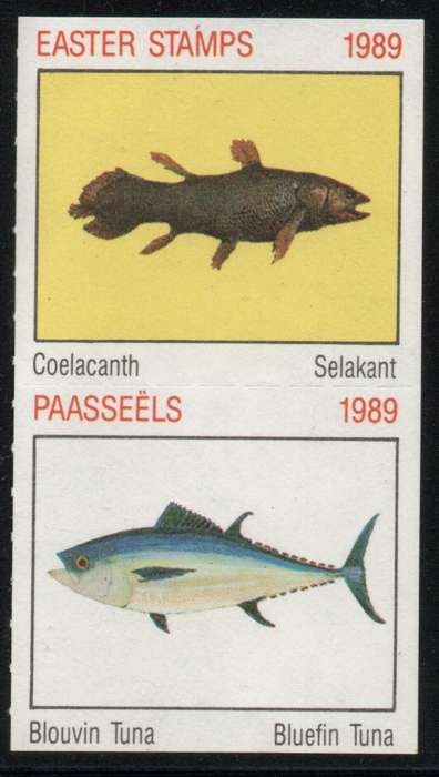 South Africa 1989 Easter Stamps vertical strip of 2 mint.