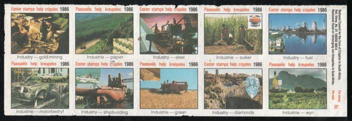 South Africa 1986 Easter stamps sheet of 10 mint.