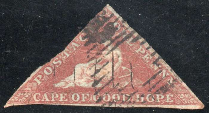 Cape of Good Hope 1853 1d brown-red slightly blued paper used. SACC 3a. Cat R13000 (2023-25)