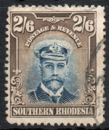 Southern Rhodesia 1924 KGV Definitive 2/6d very fine used. SACC 13. Cat R1000. (2023-25)