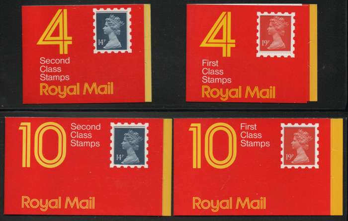 Great Britain 1988 4 Booklets 56p, 76p, £1,40 & £1,90 umm. SG GB1, GD1, GK1 & GP1. Cat £22,50 (2018)