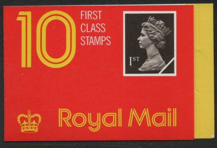 Great Britain 1989 Booklet containing 10 x 1st class stamps unmounted mint. SG HD1. Cat £11 (2018)