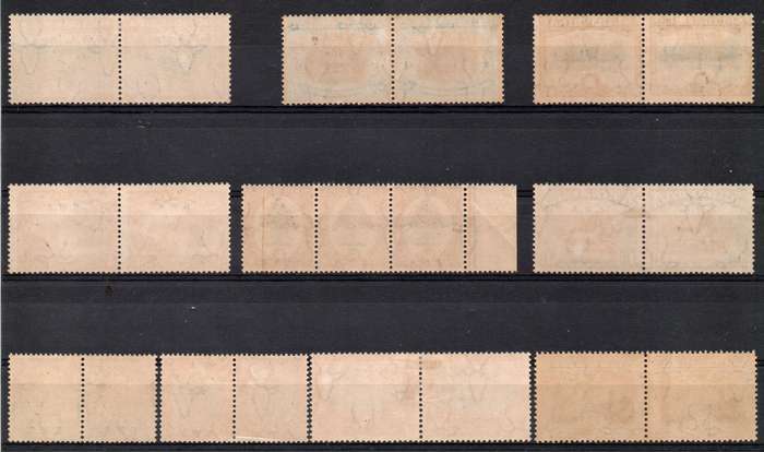 South West Africa 1927-30 Pictorials of SA ovpt S.W.A. set of 10 pairs lmm. SACC 81-90. Cat R12750