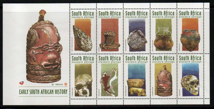 South Africa 1998 early SA history sheetlet of 10 unmounted mint. SACC 1106. Cat R150 (2023-25)