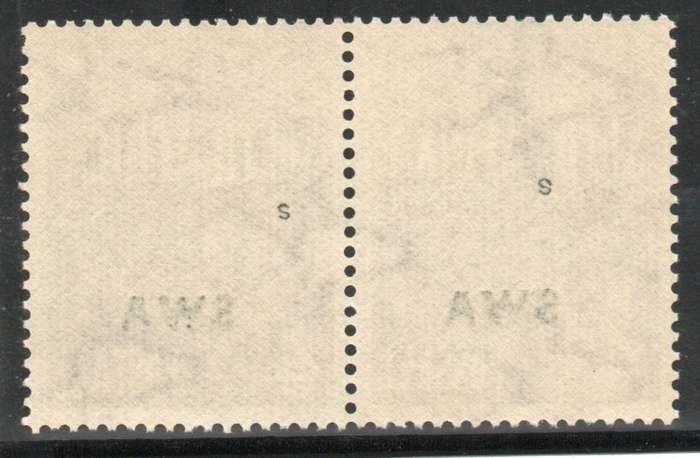 South West Africa 1941-42 Large War 4d pair unmounted mint with var. SACC 146. Cat R220 (2025)